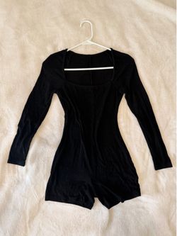 Black Long Sleeve Romper