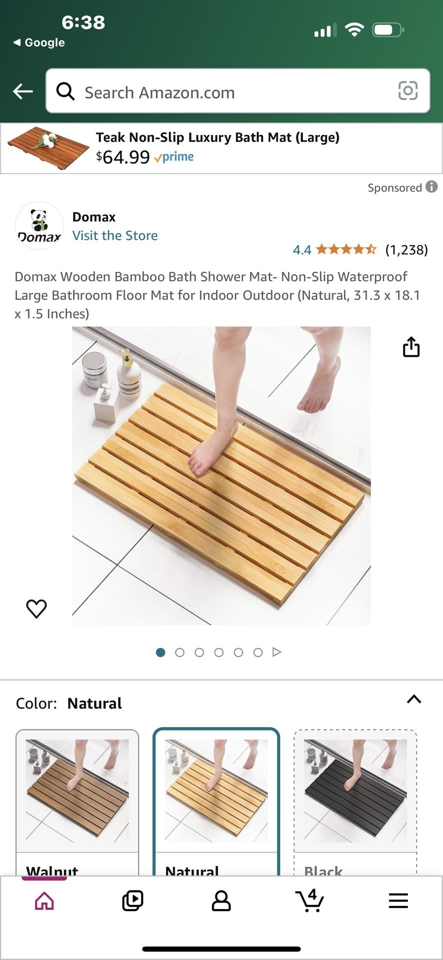Bamboo Bath Mat Or U Can Use Door Mat Also