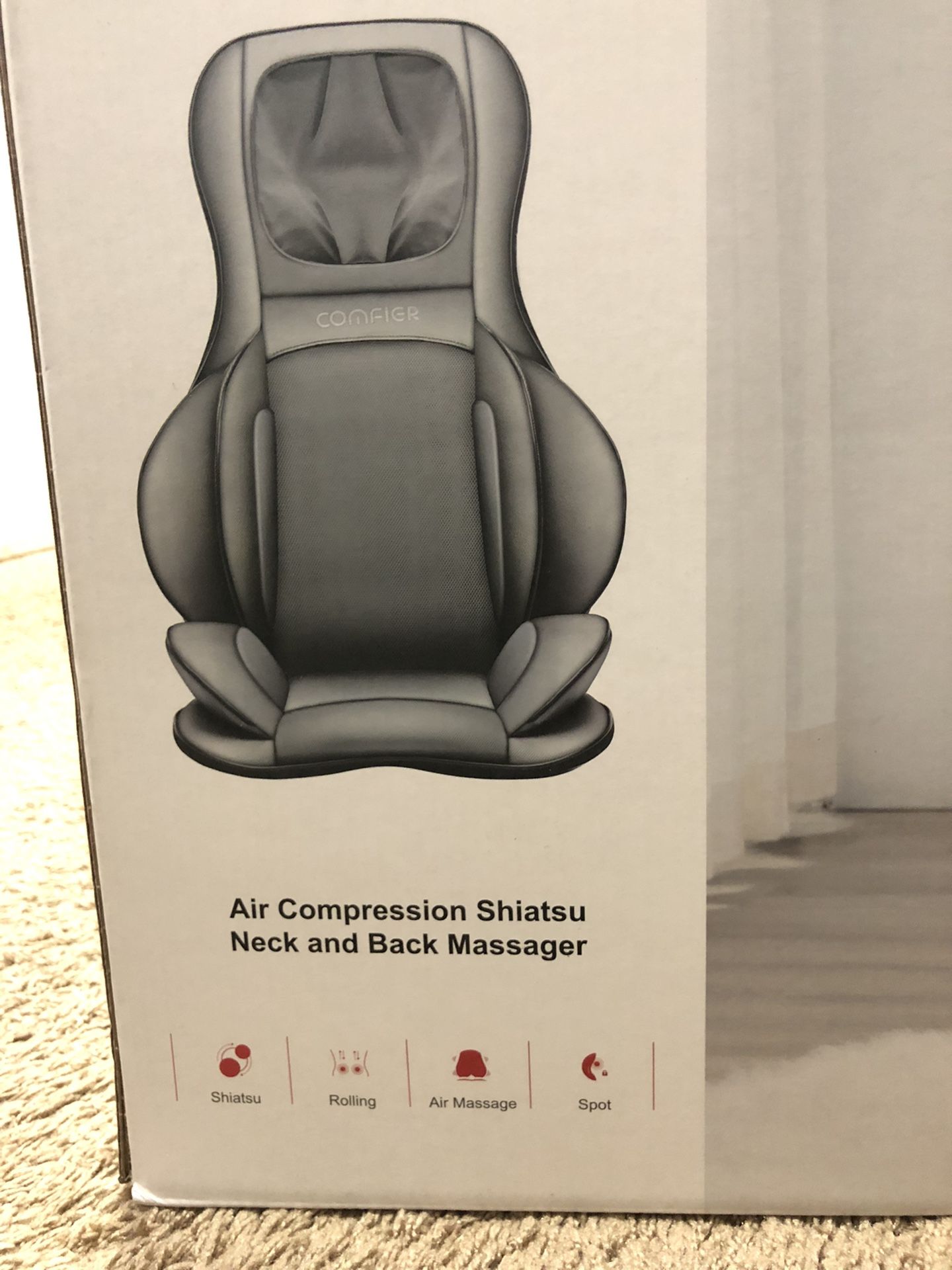Sale NEW COMFIER Air Compression Shiatsu Neck And Back Massager