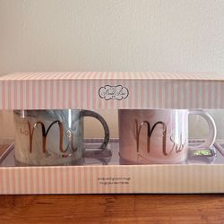 Mr. & Mrs. Mugs • Bride and Groom Gift • New in Box 