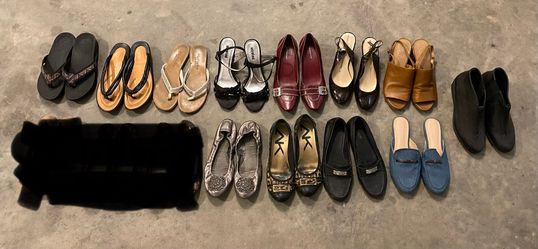 Women Flat And Heel Shoes Size 7.5-8, In Good Condition. $5/each Or All For $50