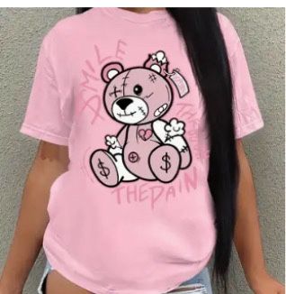 Pink Graphic T-Shirt And Women’s Brown Jumpsuit