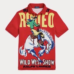 Polo Ralph Lauren Rare Wild West Rodeo Graphic Shirt 1992 Stadium Snowbeach Medium