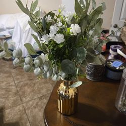 6 - Gold Vases with foliage