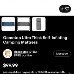 QOMOTOP self inflating mattress pad