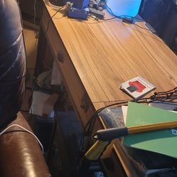 Table With 2 Shelves Underneath 