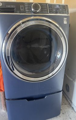 General Electric smart washer and dryer blue