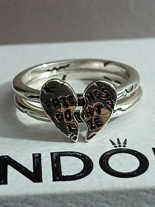Pandora Stranger Things Authentic Brand New Sterling Silver Friends Don't Lie Splittable Ring Size 7 & 8 &9 Available