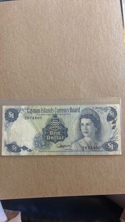 1971 Cayman Islands currency 1 dollar bill