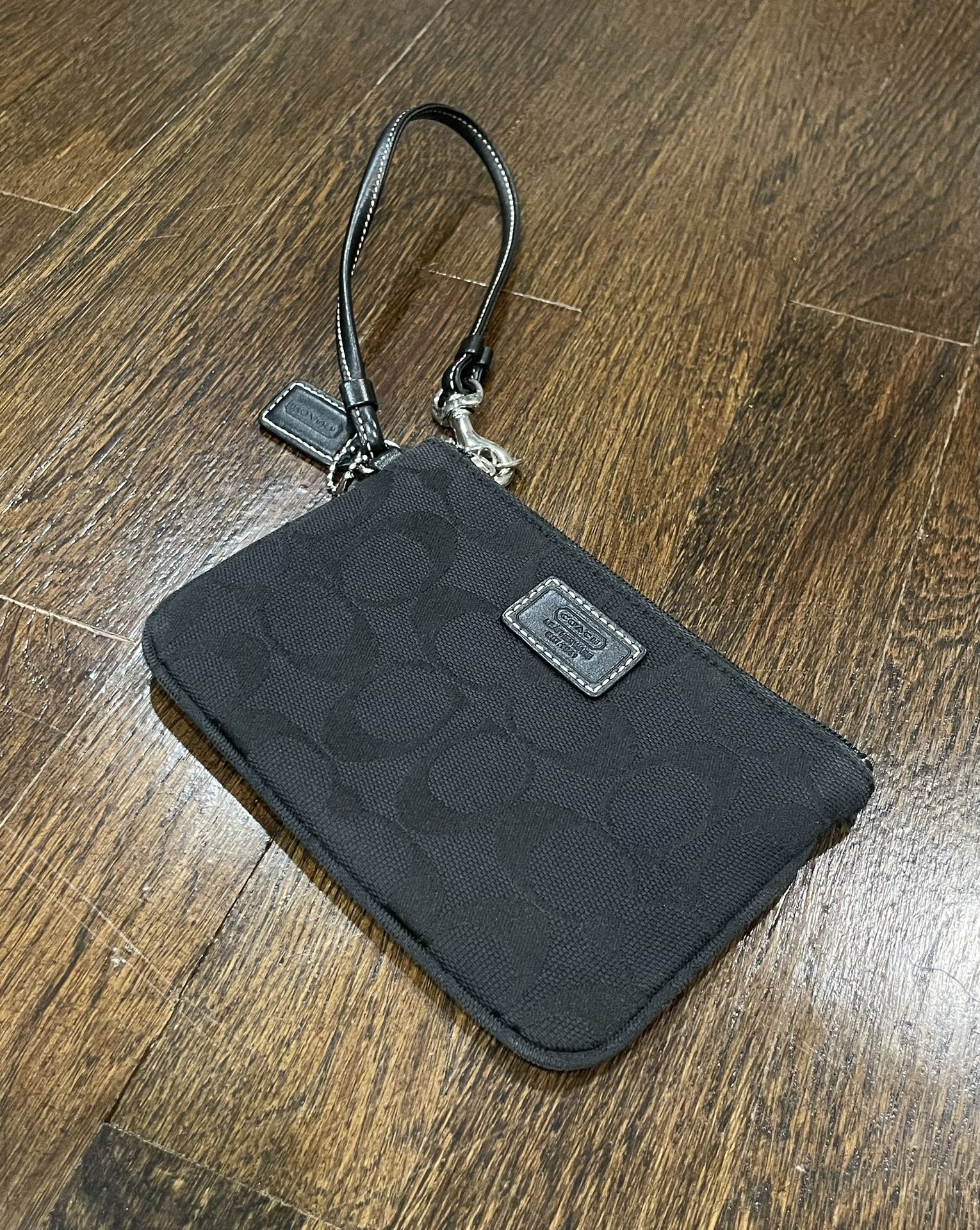 Coach Black wristlet purse