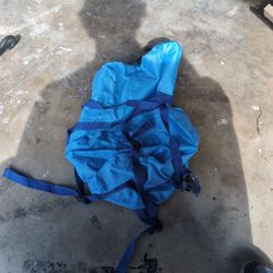 Blue Compression Bag Great For Backpacks Camping Etc Shoe Is Only There For Size Reference