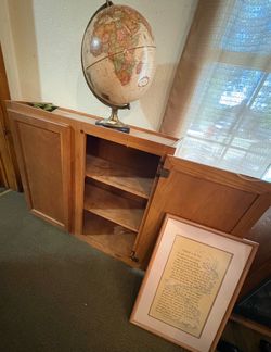 Vintage Oak Cabinet with panel doors