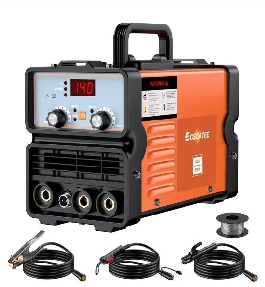 140A MIG Welder - 110V Flux Core MIG Welding Machine/Lift TIG/Stick 3 in 1