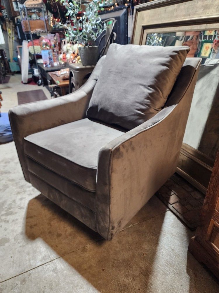 Grey Swivel Rocking Chair