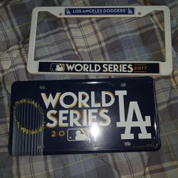 ""HARD TO FIND" Los Angeles Dodgers 2017 World Series LA Aluminum License Plate 