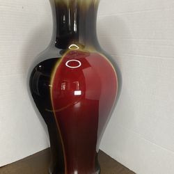 Mid-Century Antique Style Chinese Vase Featuring An “Oxblood” Or “Sang De Boeuf” Flambé Glaze Langyao Red