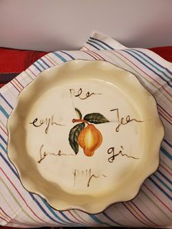 STYLE EYES FRUIT WRITING COLLECTION FLUTED PIE PLlateATE