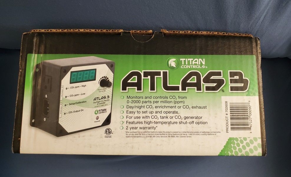 Titan Controls Atlas 3 Day/Night CO2 Monitor/Controller