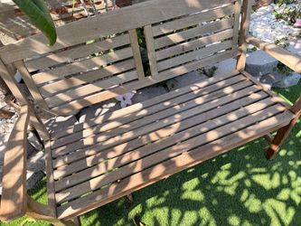 Patio teak bench