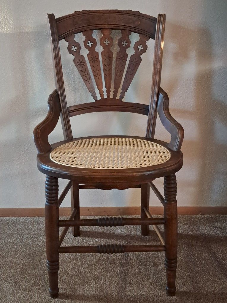 Antique Pressed Cane Chair