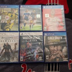 PS4 & PS5 Video Games (FIFA, CALL OF DUTY, WATCH DOGS, ASSASSINS CREED)