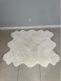Large faux fur rug