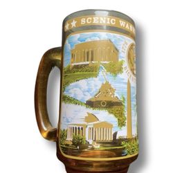 Vintage 1970s Scenic Washington D.C. Glass Mug