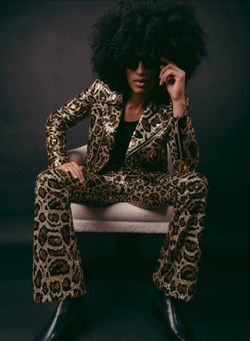 Leopard Sequin Biker Jacket & Pants