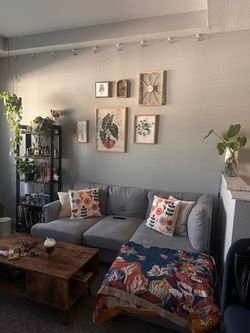 Gray Couch (Wayfair) with Gray couch cushion covers