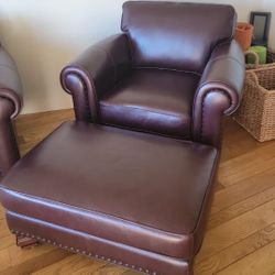 Brown Leather Sofa 