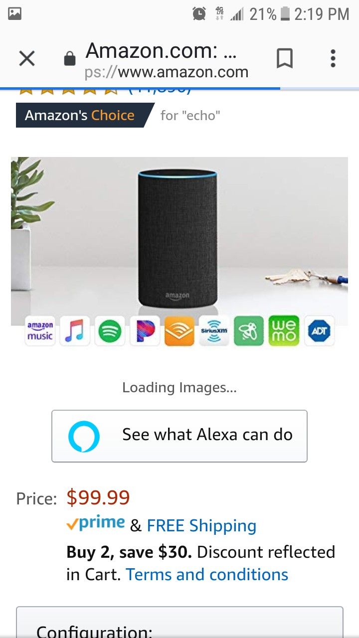 Echo voice control