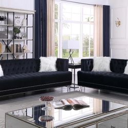 On Sale Sofa And Loveseat Black