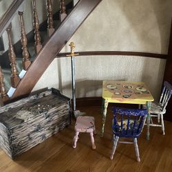 Kids Disney Table And Chair, Chest And Hanger 