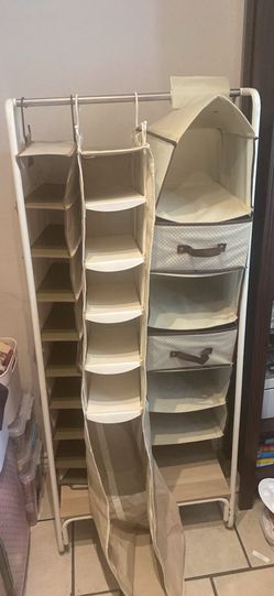 Clothing rack with storage