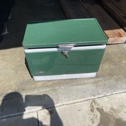 Vintage Green Coleman Cooler $60
