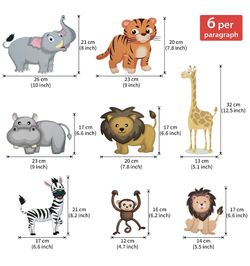 Cardboard jungle animals
