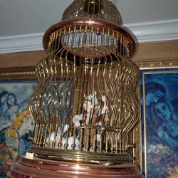 Brass And Copper Birds Cage 