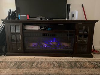 Fireplace tv stand