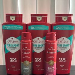 Old Spice Pure Sport Body Wash and Dry Spray Set