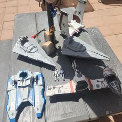Star Wars vehicles ships missing parts sold as a lot