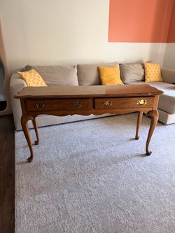 Wood Console Hallway Table