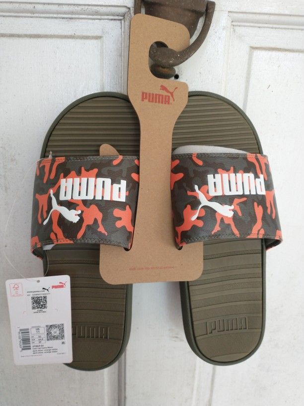 New Puma Cool Cat Camo Slides Men Size 11
