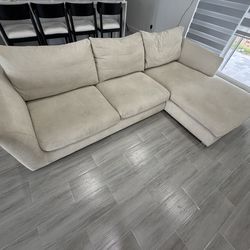 Sectional Sofa + 4 Counter height Barstools