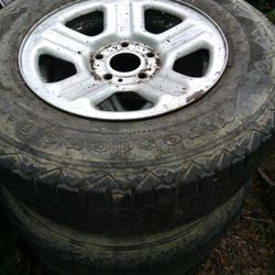 Set Of Stock Jeep Wrangler Rims And Tires 60$