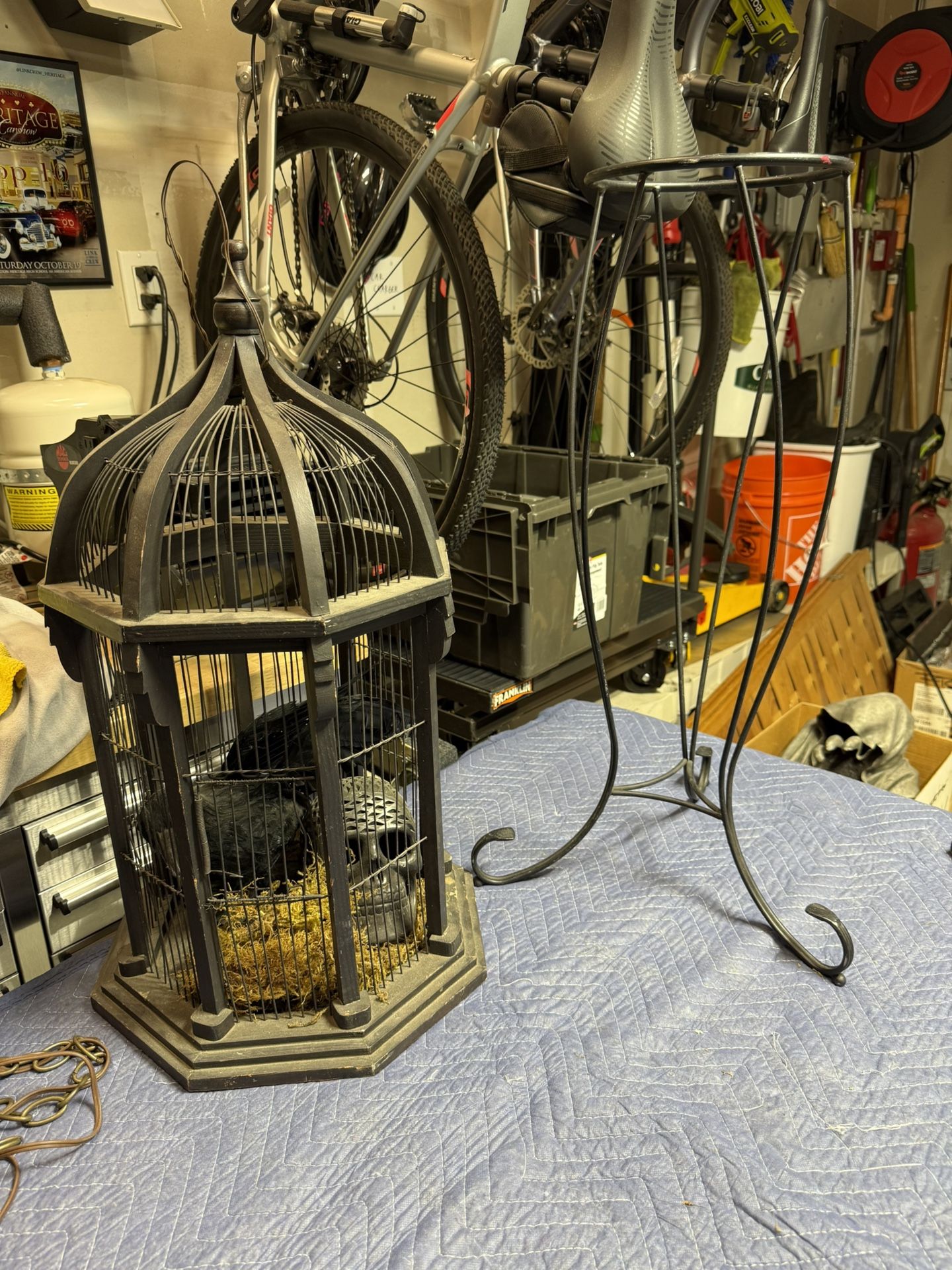 Antique Birdcage With Stand
