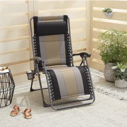  XL Padded Anti-Gravity Outdoor Recliner Lounge Chair 