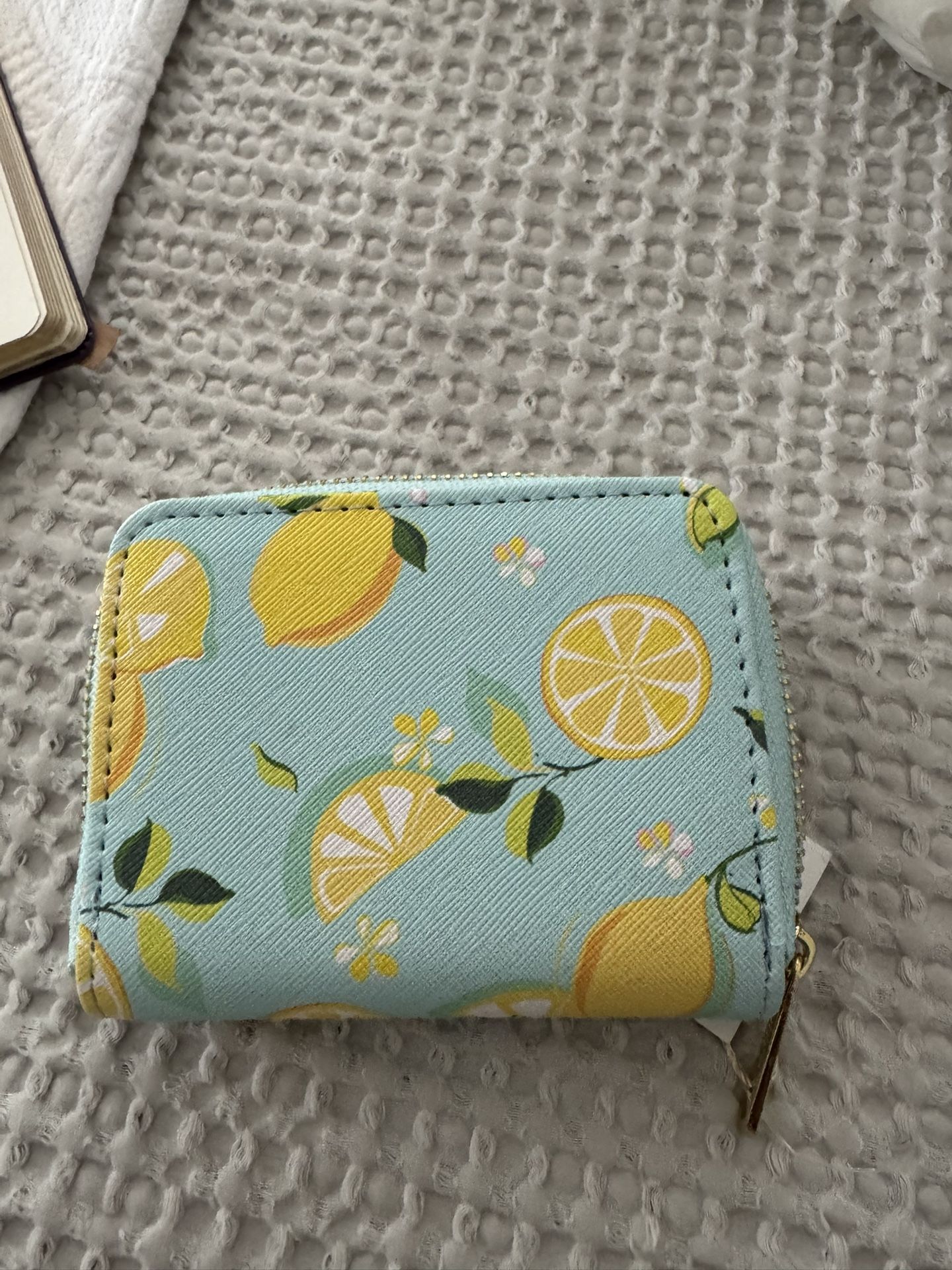 Trina Turk Lemon Print Zip Around Small Wallet