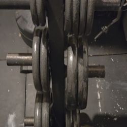 Weight Rack With Weights  225 Lb Total