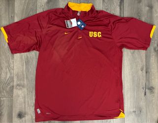Vintage Team Nike Polo Y2K USC Trojans Shirt Swoosh Football XL NWT College