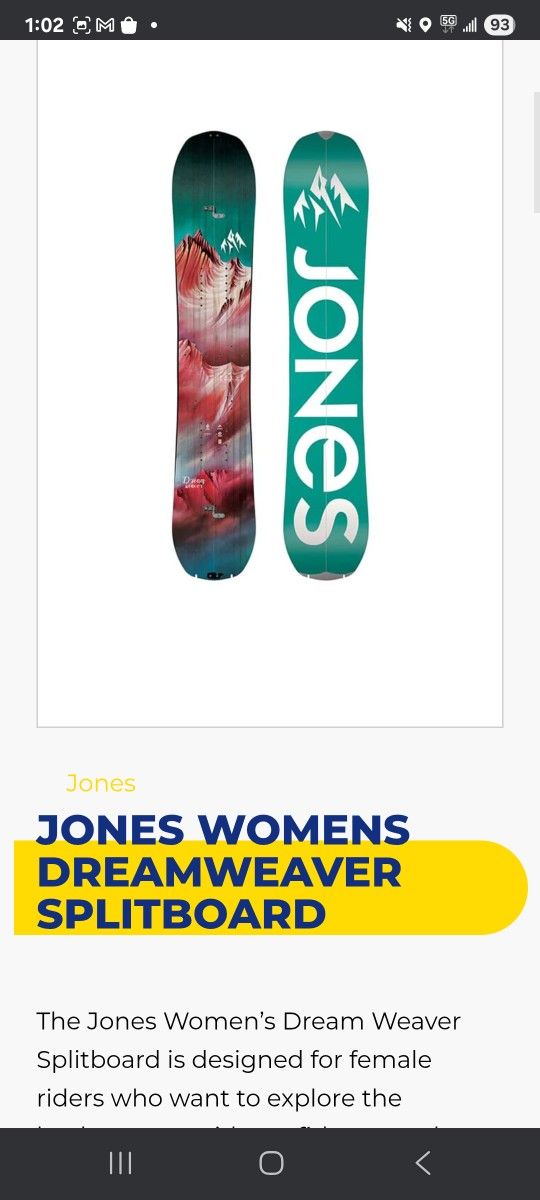 Jones Snow Board New